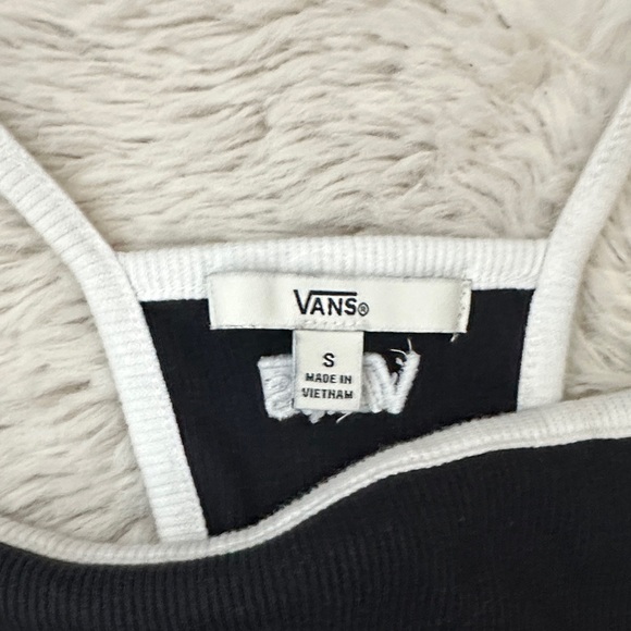 NWT Vans Caleb Ribbed Mini Dress with Contrast Trim - Black/White Size Small - Picture 3 of 11